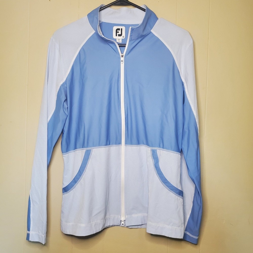 Footjoy Full-zip mini stripe Golf mid length lightweight jacket Medium